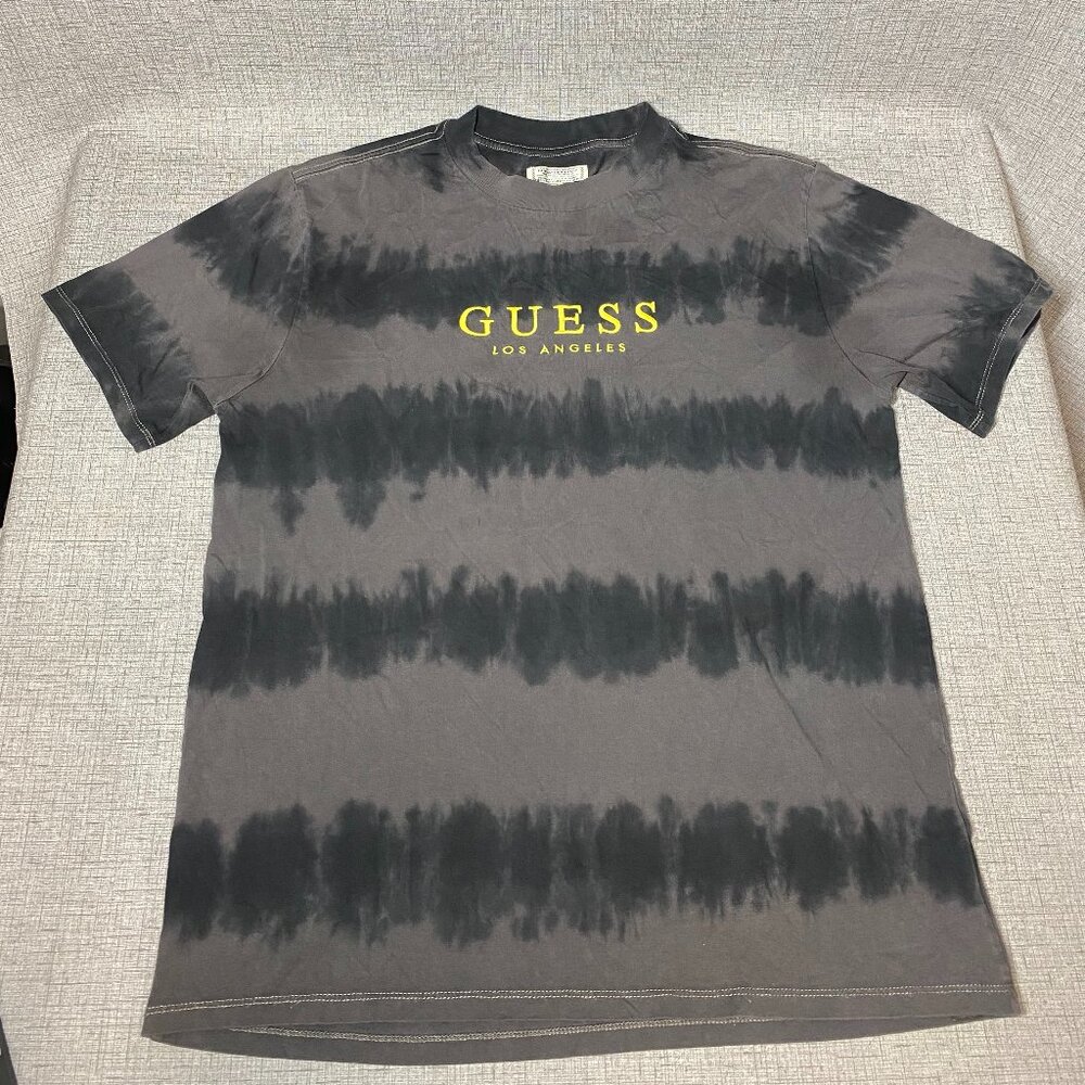Vintage Guess shirt tie-dye black and gray - Picture 7 of 8